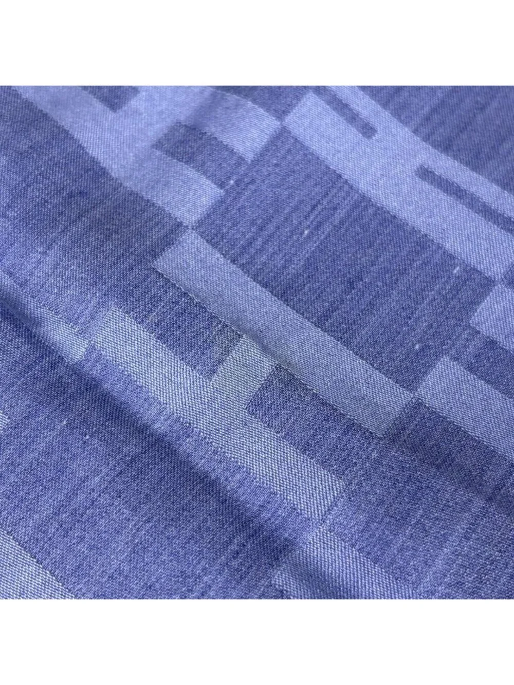 Hermes Grand Ash Shawl Logo Silk Wool Blue Scarf
